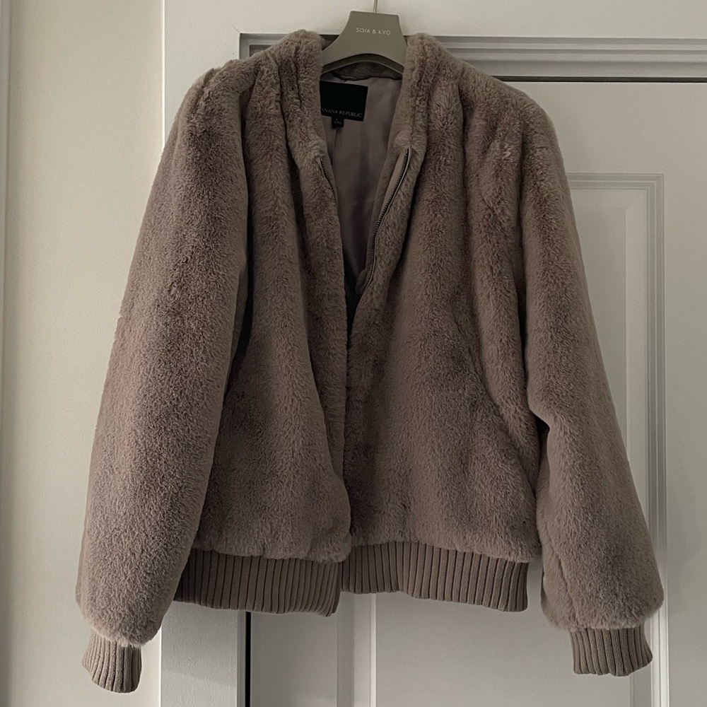 Banana Republic Faux Fur Bomber